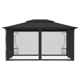 NNEVL Gazebo with Nets 300x400x265 cm Anthracite