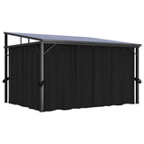 NNEVL Gazebo with Curtain 405x294x244 cm Anthracite