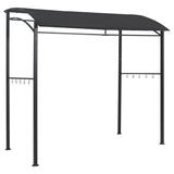 NNEVL BBQ Gazebo 215x150x220 cm Anthracite Steel