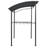 NNEVL BBQ Gazebo 215x150x220 cm Anthracite Steel