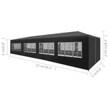 NNEVL Party Tent 3x12 m Anthracite