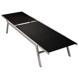 NNEVL Sun Lounger Steel and Textilene Black