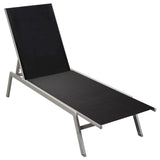 NNEVL Sun Lounger Steel and Textilene Black