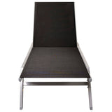 NNEVL Sun Lounger Steel and Textilene Black