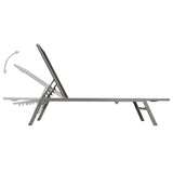 NNEVL Sun Lounger Steel and Textilene Black