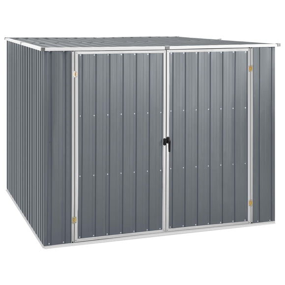 NNEVL Garden Shed Grey 195x198x159 cm Galvanised Steel