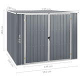 NNEVL Garden Shed Grey 195x198x159 cm Galvanised Steel