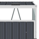 NNEVL Double Garbage Bin Shed Anthracite 143x81x121 cm Steel