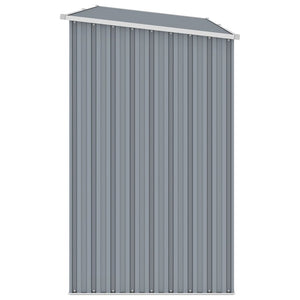 NNEVL Garden Firewood Shed Grey 245x98x159 cm Galvanised Steel