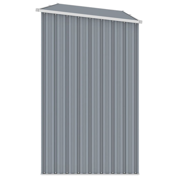 NNEVL Garden Firewood Shed Grey 245x98x159 cm Galvanised Steel