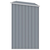 NNEVL Garden Firewood Shed Grey 245x98x159 cm Galvanised Steel