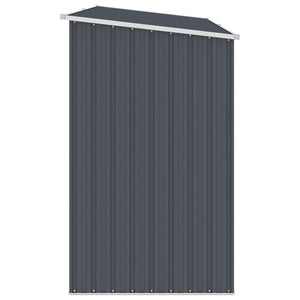 NNEVL Garden Firewood Shed Anthracite 245x98x159 cm Galvanised Steel