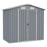 NNEVL Garden Shed Grey 205x129x183 cm Galvanised Steel