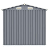 NNEVL Garden Shed Grey 205x129x183 cm Galvanised Steel