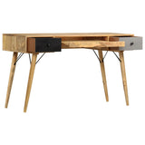 NNEVL Desk with Drawers 130x50x80 cm Solid Mango Wood