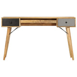 NNEVL Desk with Drawers 130x50x80 cm Solid Mango Wood
