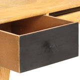 NNEVL Desk with Drawers 130x50x80 cm Solid Mango Wood