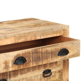 NNEVL Side Cabinet with Wheel 70x40x75 cm Solid Mango Wood