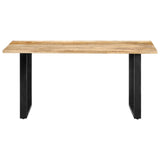 NNEVL Dining Table 160x80x75 cm Solid Mango Wood