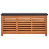 NNEVL Garden Storage Box 117x50x55 cm Solid Eucalyptus Wood