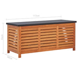 NNEVL Garden Storage Box 117x50x55 cm Solid Eucalyptus Wood