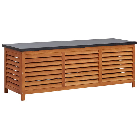 NNEVL Garden Storage Box 150x50x55 cm Solid Eucalyptus Wood