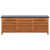 NNEVL Garden Storage Box 150x50x55 cm Solid Eucalyptus Wood