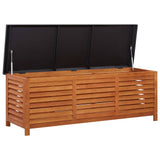 NNEVL Garden Storage Box 150x50x55 cm Solid Eucalyptus Wood