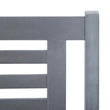 NNEVL 2-Seater Garden Bench 120 cm Grey Solid Eucalyptus Wood