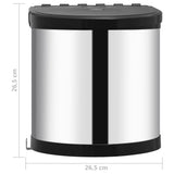NNEVL Kitchen Built-in Dust Bin Stainless Steel 8 L