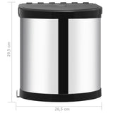 NNEVL Kitchen Built-in Dust Bin Stainless Steel 12 L
