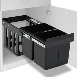 NNEVL Kitchen Cupboard Pull-out Dustbin Soft-Close 36 L