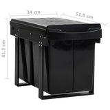 NNEVL Kitchen Cupboard Pull-out Recycled Dustbin Soft-Close 48 L