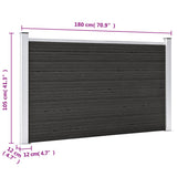NNEVL Garden Fence WPC 180x105 cm Grey