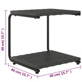 NNEVL 2-Person Garden Sun Bed with Cushions Poly Rattan Black