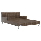 NNEVL 2-Person Garden Sun Bed with Cushions Poly Rattan Brown