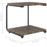 NNEVL 2-Person Garden Sun Bed with Cushions Poly Rattan Brown
