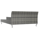 NNEVL 2-Person Garden Sun Bed with Cushions Poly Rattan Grey