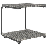 NNEVL 2-Person Garden Sun Bed with Cushions Poly Rattan Grey