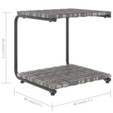 NNEVL 2-Person Garden Sun Bed with Cushions Poly Rattan Grey