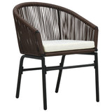 NNEVL Garden Chairs 2 pcs Brown PE Rattan
