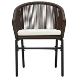 NNEVL Garden Chairs 2 pcs Brown PE Rattan