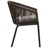 NNEVL Garden Chairs 2 pcs Brown PE Rattan