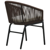 NNEVL Garden Chairs 2 pcs Brown PE Rattan