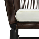 NNEVL Garden Chairs 2 pcs Brown PE Rattan
