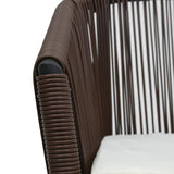 NNEVL Garden Chairs 2 pcs Brown PE Rattan