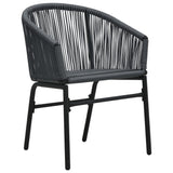 NNEVL Garden Chairs 2 pcs Anthracite PVC Rattan