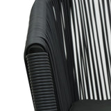 NNEVL 3 Piece Bistro Set with Cushions PVC Rattan Black