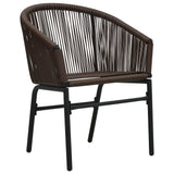 NNEVL 3 Piece Bistro Set with Cushions PE Rattan Brown