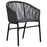 NNEVL 3 Piece Bistro Set with Cushions PVC Rattan Anthracite